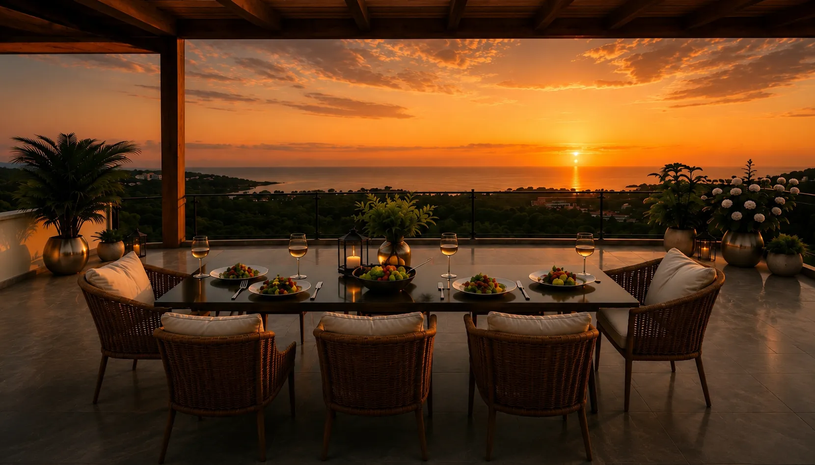 Elaris luxury terrace dining